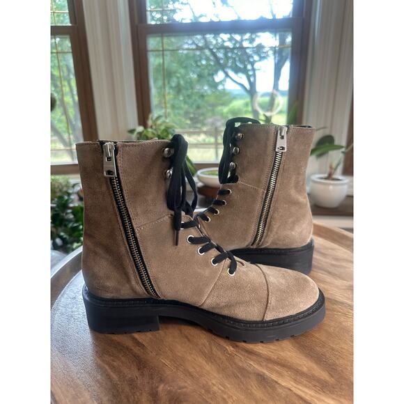 AllSaints NWT Dusty Cap Toe Lug Sole Combat Suede Boot Sz. US 9/EU 39 - Picture 4 of 10